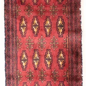 Tapete turquaman - 130 x 60 cm - vermelho
