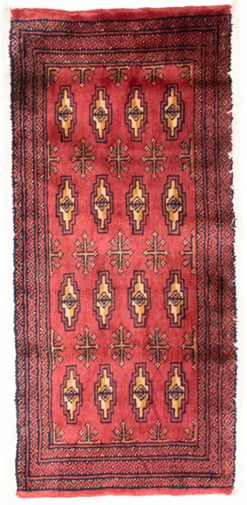 Tapete turquaman - 130 x 60 cm - vermelho