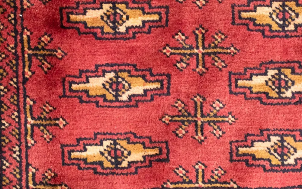 Tapete turquaman - 130 x 60 cm - vermelho