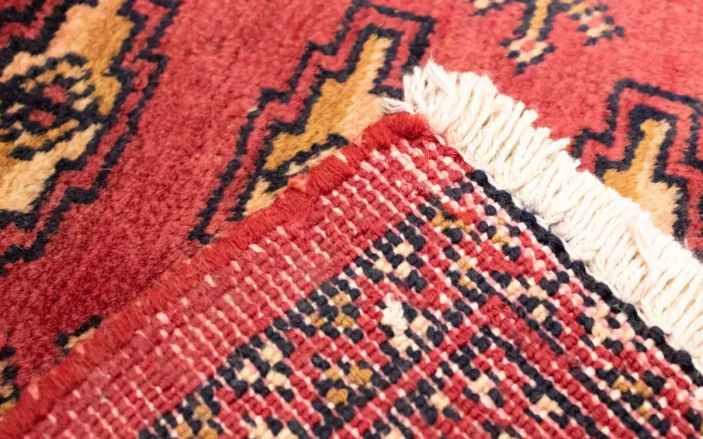 Tapete turquaman - 130 x 60 cm - vermelho