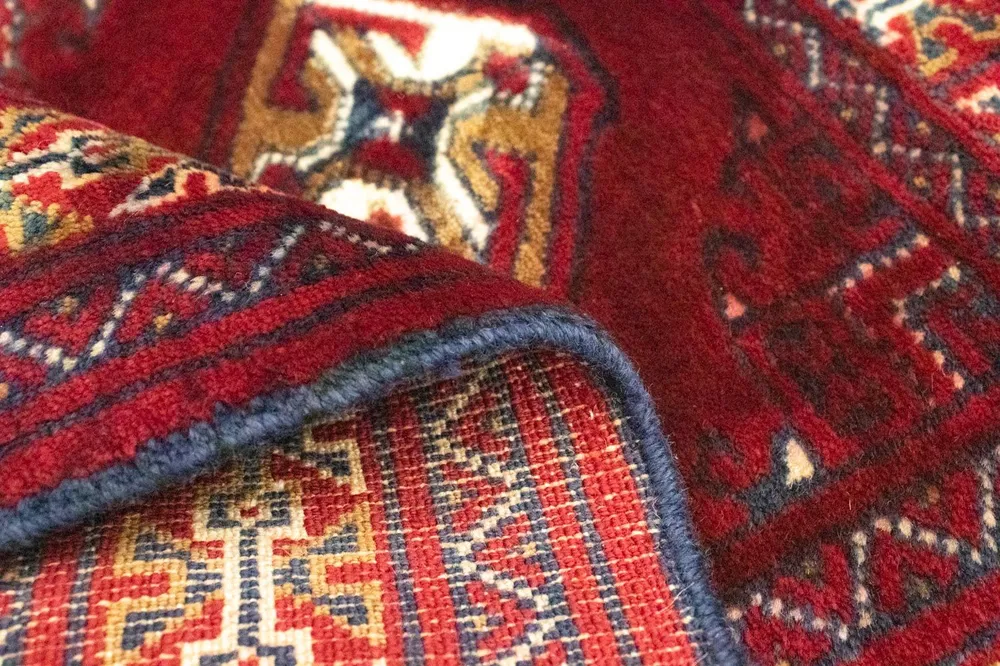 Tapete turquaman - 86 x 62 cm - vermelho