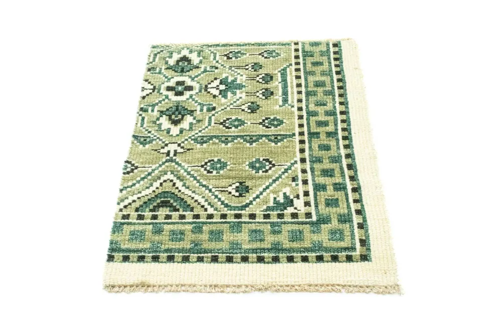 Tapete de lã - 87 x 64 cm - verde