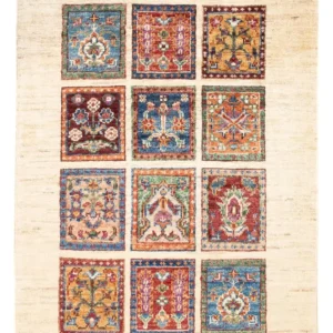 Tapete Ziegler - Bakhtiari - 88 x 62 cm - multicolorido