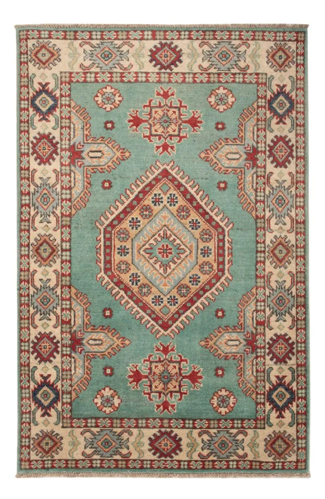 Tapete Ziegler - Kazak - 123 x 82 cm - turquesa