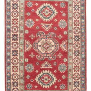 Tapete Ziegler - Kazak - 124 x 80 cm - vermelho