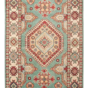 Tapete Ziegler - Kazak - 127 x 77 cm - turquesa