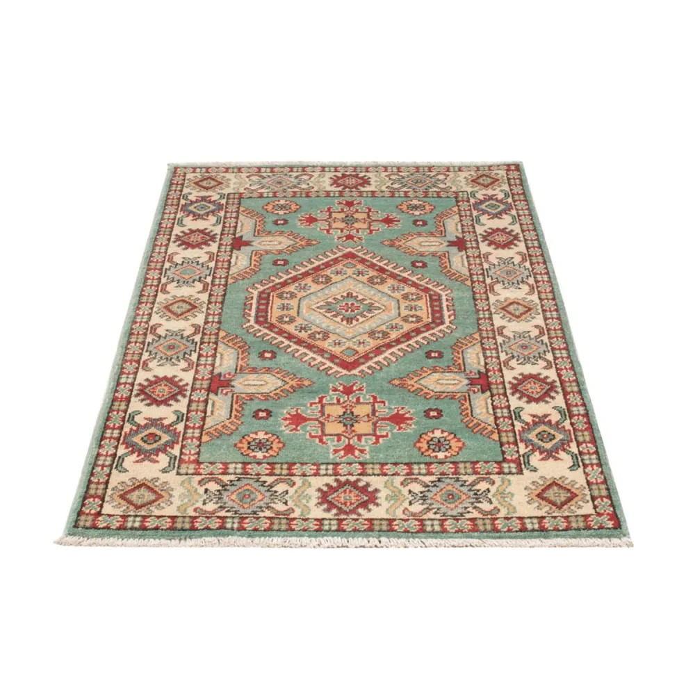 Tapete Ziegler - Kazak - 127 x 77 cm - turquesa