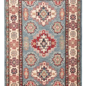 Tapete Ziegler - Kazak - 128 x 82 cm - azul claro