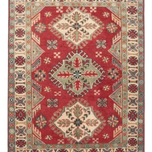 Tapete Ziegler - Kazak - 131 x 101 cm - vermelho