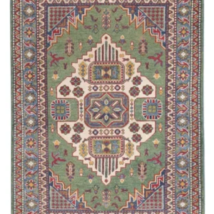 Tapete Ziegler - Kazak - 144 x 101 cm - verde
