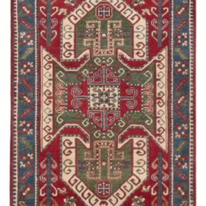 Tapete Ziegler - Kazak - 145 x 100 cm - vermelho