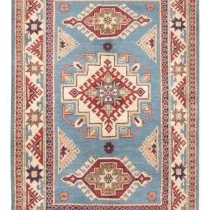 Tapete Ziegler - Kazak - 147 x 100 cm - azul claro