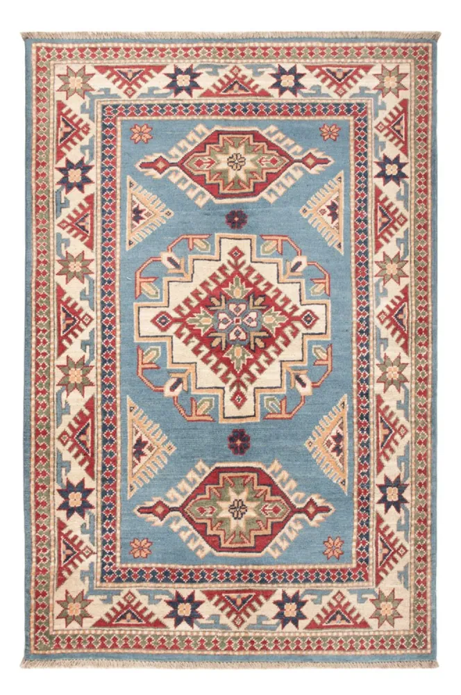 Tapete Ziegler - Kazak - 147 x 100 cm - azul claro