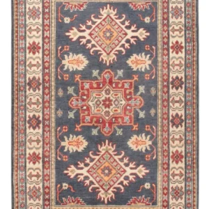 Tapete Ziegler - Kazak - 148 x 97 cm - azul escuro