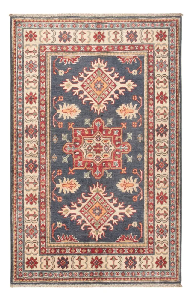 Tapete Ziegler - Kazak - 148 x 97 cm - azul escuro