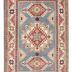 Tapete Ziegler - Kazak - 149 x 97 cm - azul claro