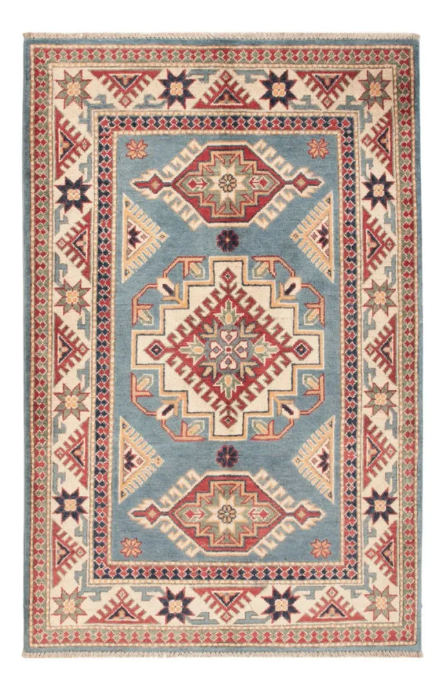 Tapete Ziegler - Kazak - 149 x 97 cm - azul claro