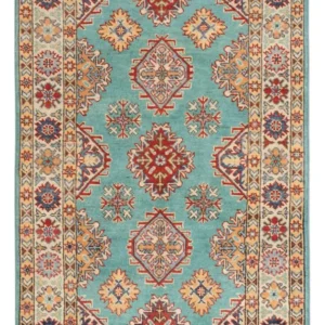 Tapete Ziegler - Kazak - 150 x 91 cm - azul claro