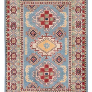 Tapete Ziegler - Kazak - 180 x 120 cm - azul claro