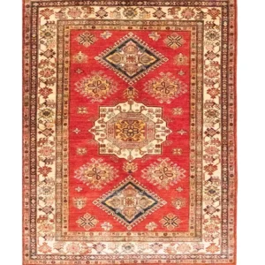 Tapete Ziegler - Kazak - 200 x 152 cm - laranja