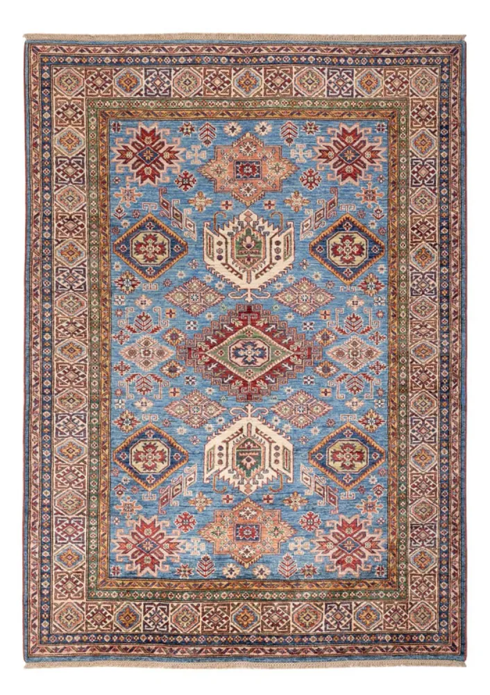 Tapete Ziegler - Kazak - 241 x 173 cm - azul claro