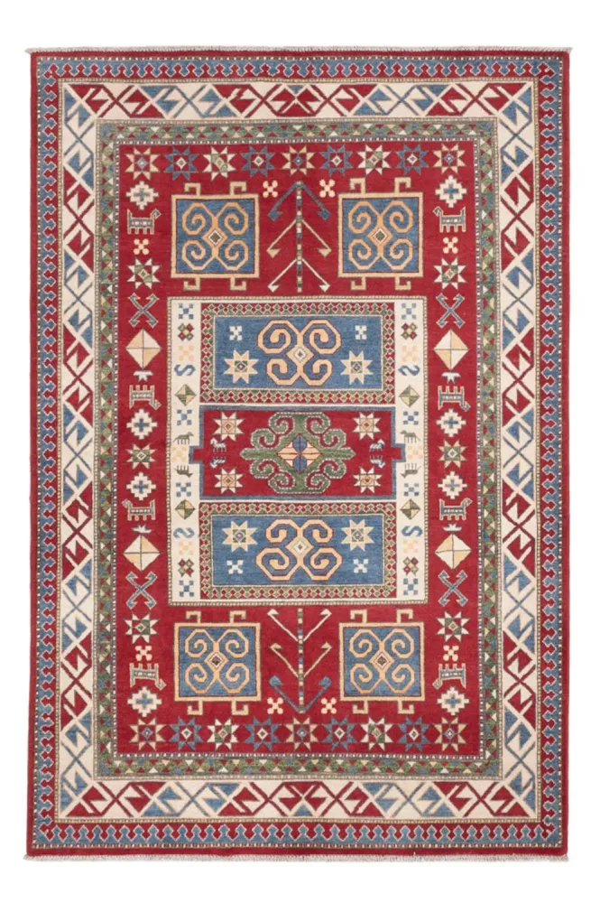 Tapete Ziegler - Kazak - 246 x 162 cm - vermelho
