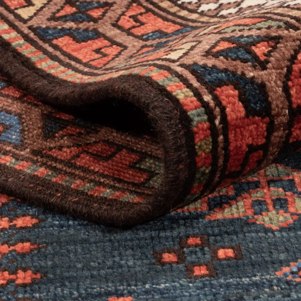 Tapete Ziegler - Kazak - 283 x 184 cm - azul escuro