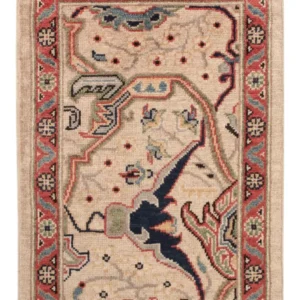 Tapete Ziegler - Kazak - 89 x 60 cm - bege escuro