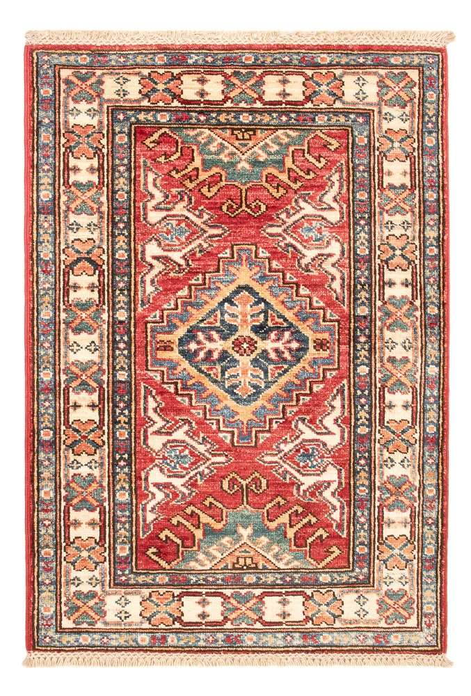 Tapete Ziegler - Kazak - Real - 87 x 58 cm - vermelho