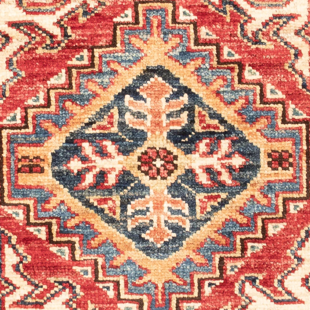 Tapete Ziegler - Kazak - Real - 87 x 58 cm - vermelho