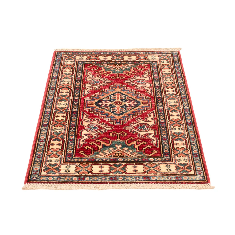 Tapete Ziegler - Kazak - Real - 87 x 58 cm - vermelho
