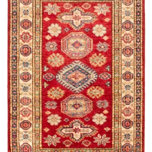 Tapete Ziegler - Kazak - Real - 90 x 60 cm - vermelho
