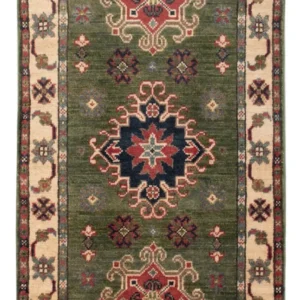 Tapete Ziegler - Kazak - 94 x 60 cm - verde