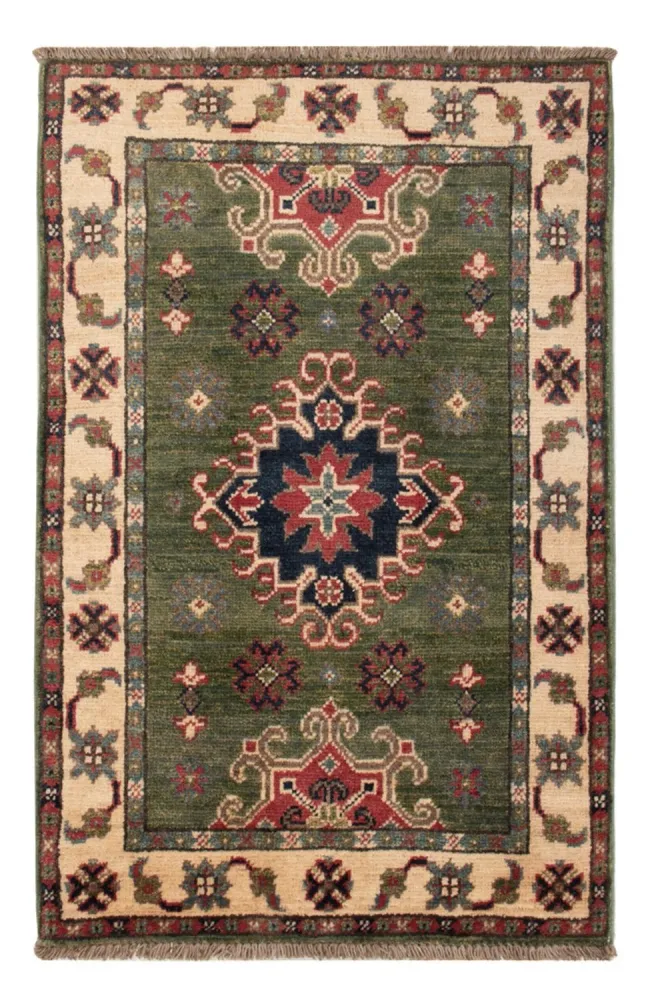 Tapete Ziegler - Kazak - 94 x 60 cm - verde