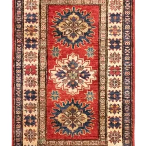 Tapete Ziegler - Kazak - 95 x 58 cm - vermelho