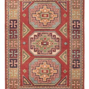 Tapete Ziegler - Kazak - 86 x 58 cm - vermelho