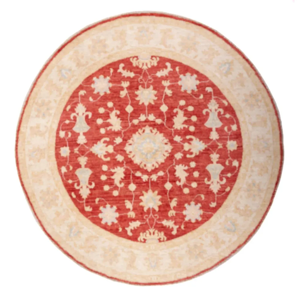 Tapete Ziegler ronda - 153 x 150 cm - vermelho