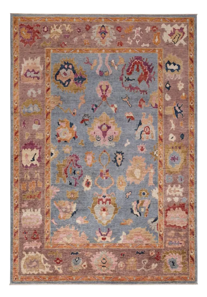 Tapete Ziegler - Usak - 289 x 202 cm - azul claro