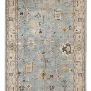 Tapete Ziegler - Usak - 296 x 200 cm - azul claro