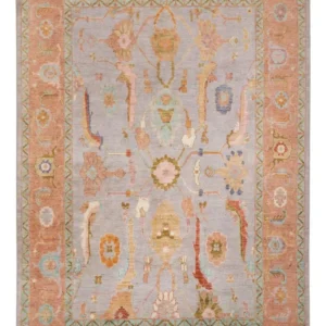 Tapete Ziegler - Usak - 346 x 243 cm - azul claro