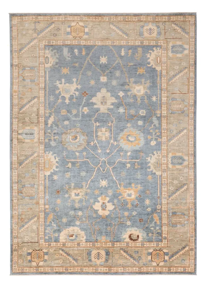 Tapete Ziegler - Usak - 347 x 241 cm - turquesa