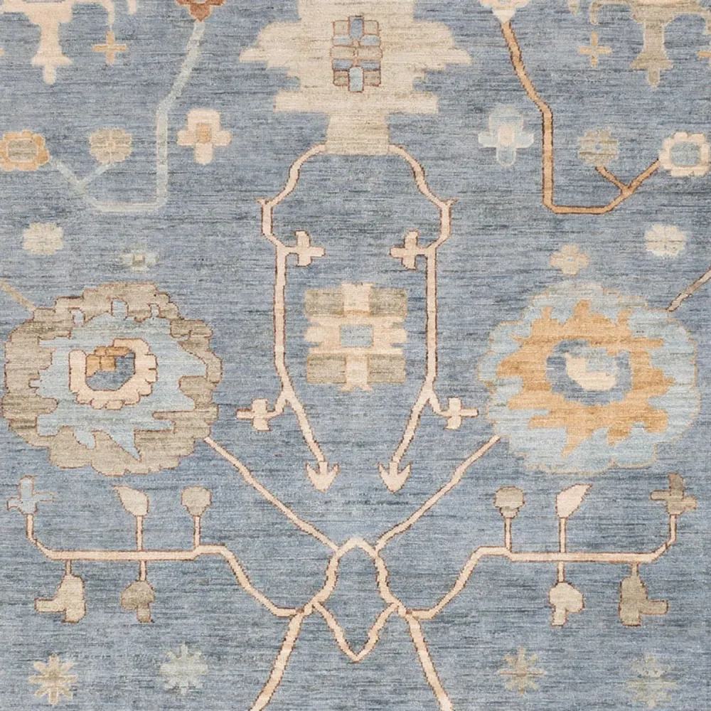 Tapete Ziegler - Usak - 347 x 241 cm - turquesa