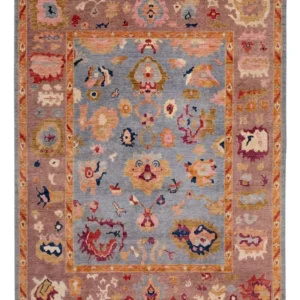 Tapete Ziegler - Usak - 357 x 290 cm - azul claro