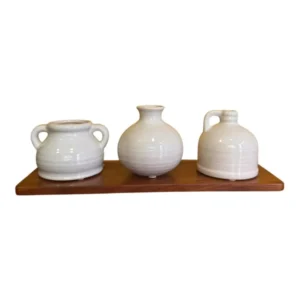 Trio De Vasos Em Jacarandá