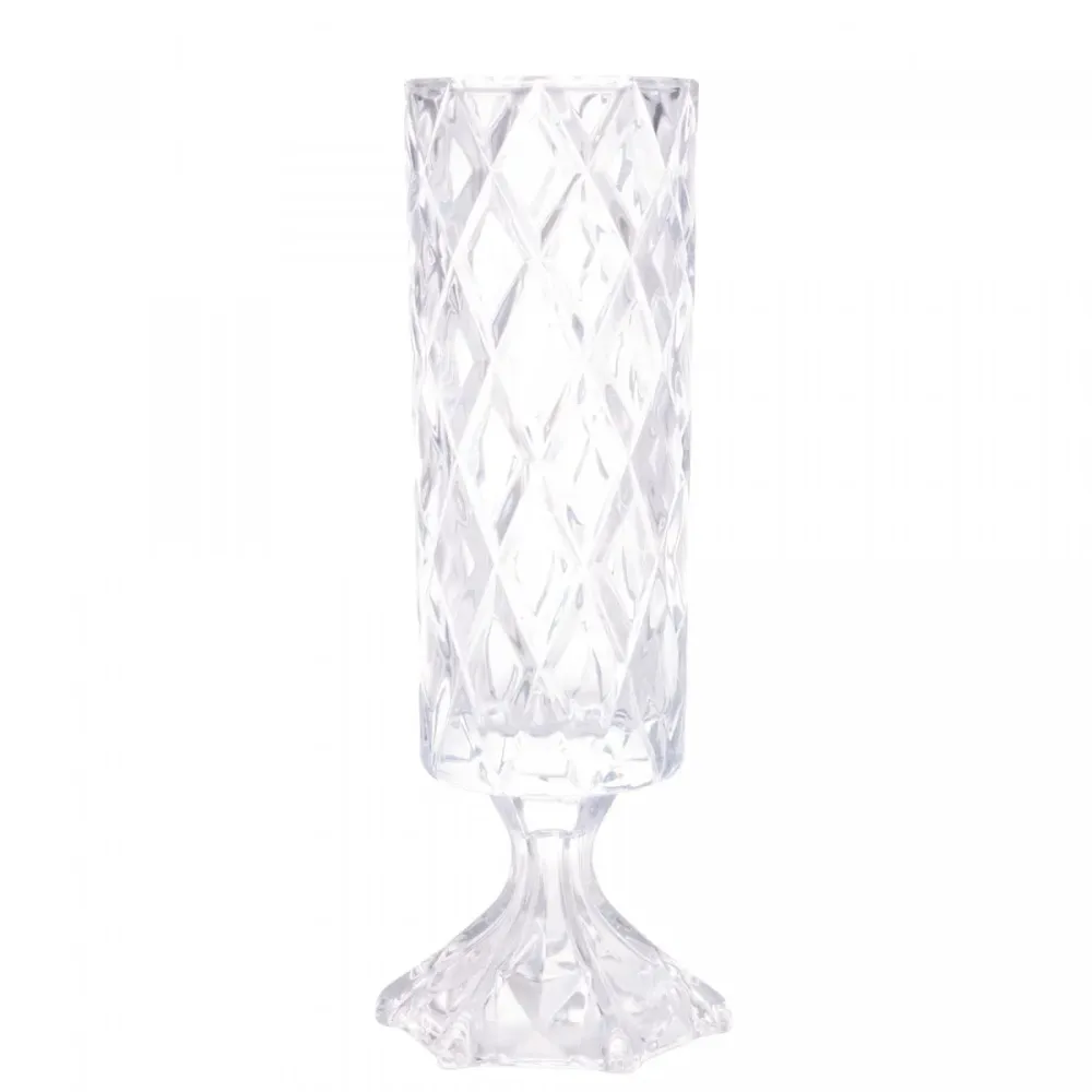 Vaso de Cristal com Pé Deli Diamond 12,5x41cm