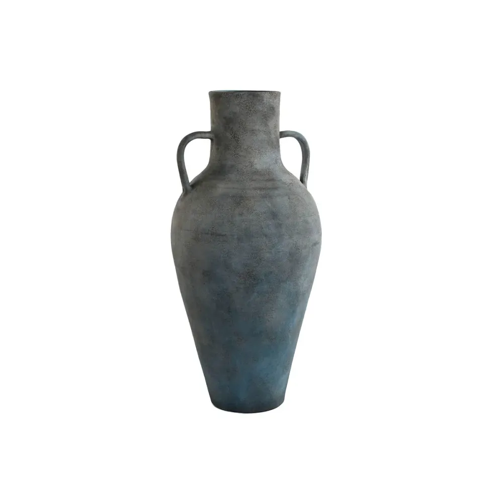 Vaso Home ESPRIT Azul Cinzento Terracota Oriental 33 x 33 x 69 cm