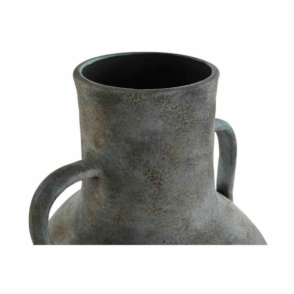 Vaso Home ESPRIT Azul Cinzento Terracota Oriental 33 x 33 x 69 cm