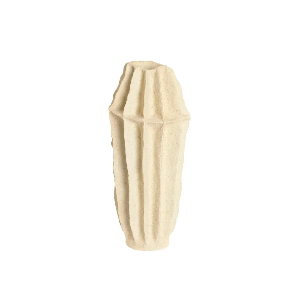 Vaso Home ESPRIT Bege Resina Mediterrâneo 19 x 19 x 44 cm