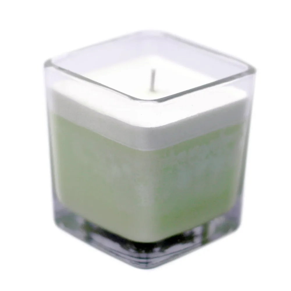 Vela de Cera de Soja Etiqueta Branca, Pepino e Menta