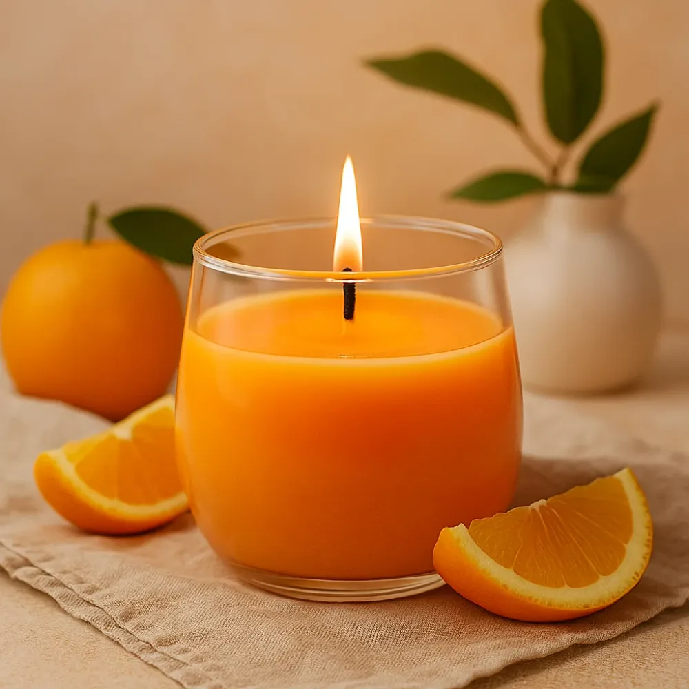 Vela com aroma de laranja